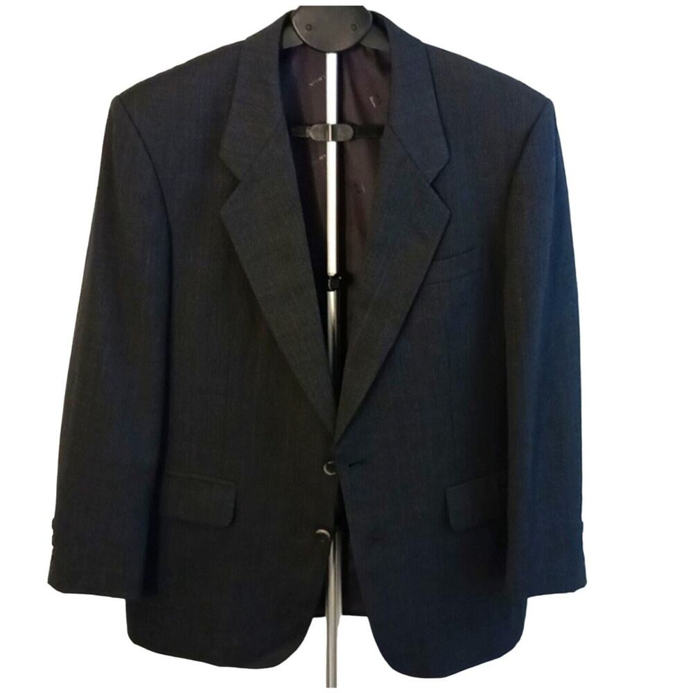 Pierre Balmain Sportscoat WOOL Size 40 Dark Gray Jacket Blazer Luxury Designer